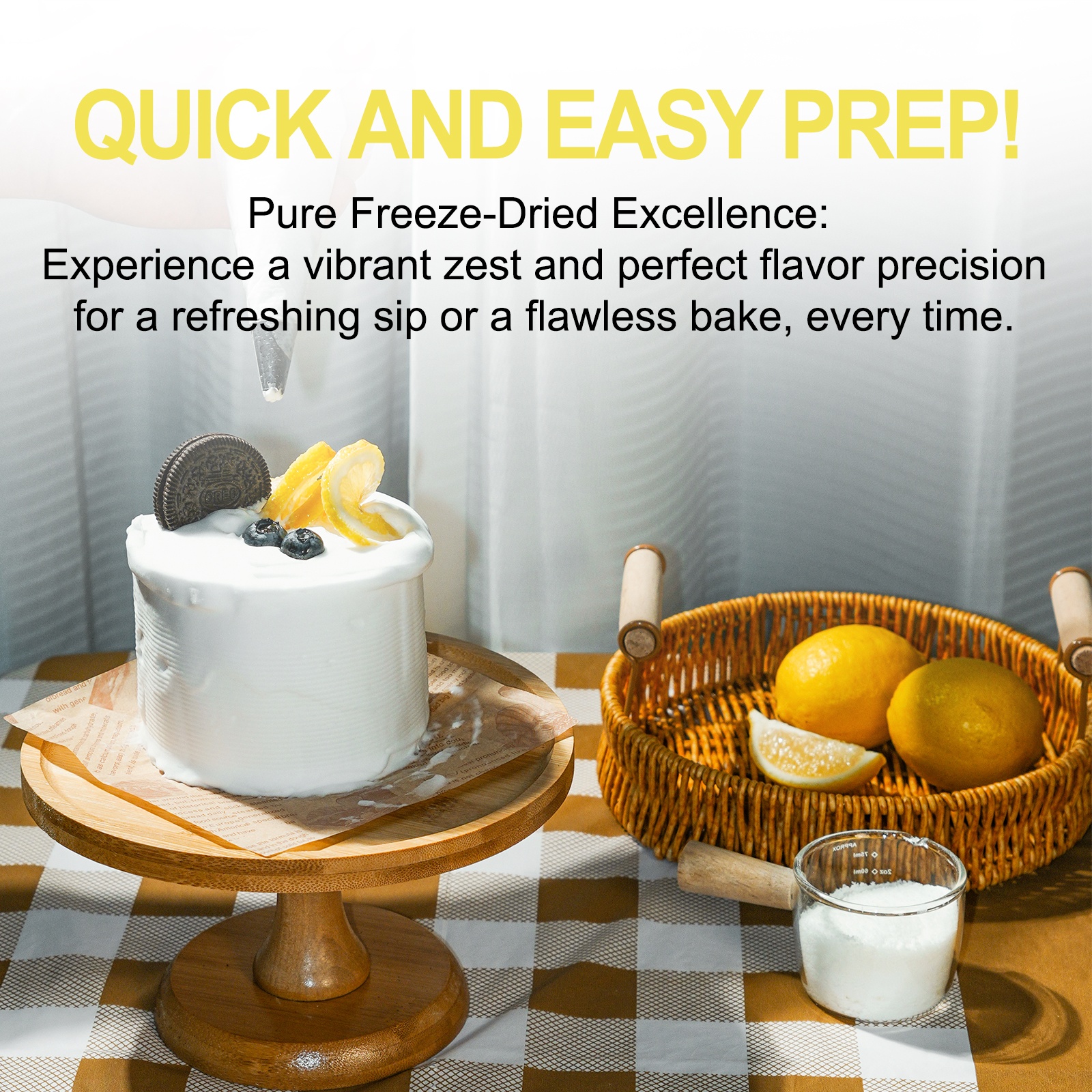FOOWAY Premium Freeze-Dried Lemon Juice Powder 10 oz, Fresh-Squeezed Taste Lemon Powder, No Added Sugar, Non-GMO, Perfect for Fresh Lemonade, Zesty Baking, and Culinary Use image 3